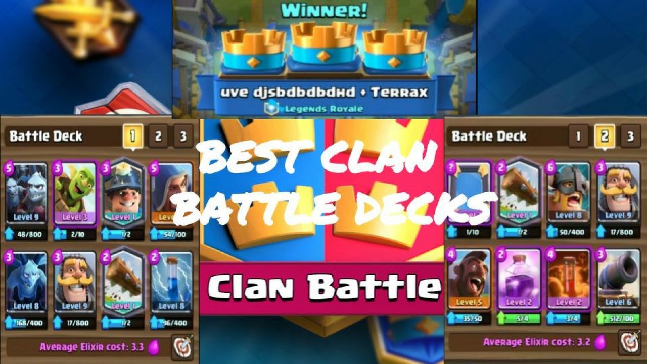 Best Clan Battle Decks Works Every Time (Cheap) YouTube