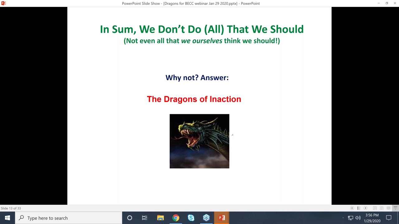 BECC 2020 inar The Dragons of Inaction and How to Slay Them YouTube