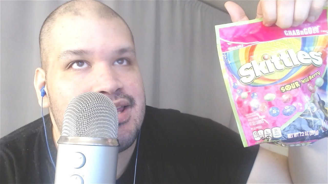 Asmr Trying Skittles Sour wild berry for the first time - YouTube