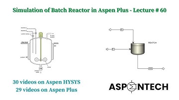 Simulation of Batch Reactor (RBATCH) in Aspen Plus - Lecture # 60