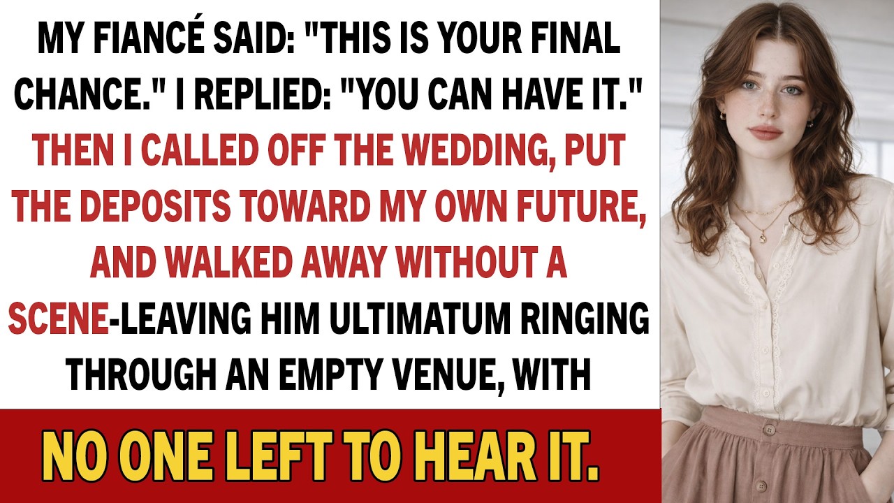 My Fiancé Said: “This Is Your Final Chance.” I Replied: “You Can Have It.” Then