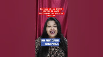 IGNOU MAEVS: Master of Arts in Environmental Studies | Course Details & Career Scope #IGNOU #MAEVS