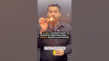 Class 11 Accounts Most Important TS GREWAL Illustrations (2024 Edition) #caparaggupta #cbse