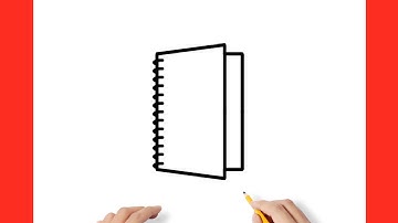 How to draw a NOTEPAD step by step / drawing notebook easy