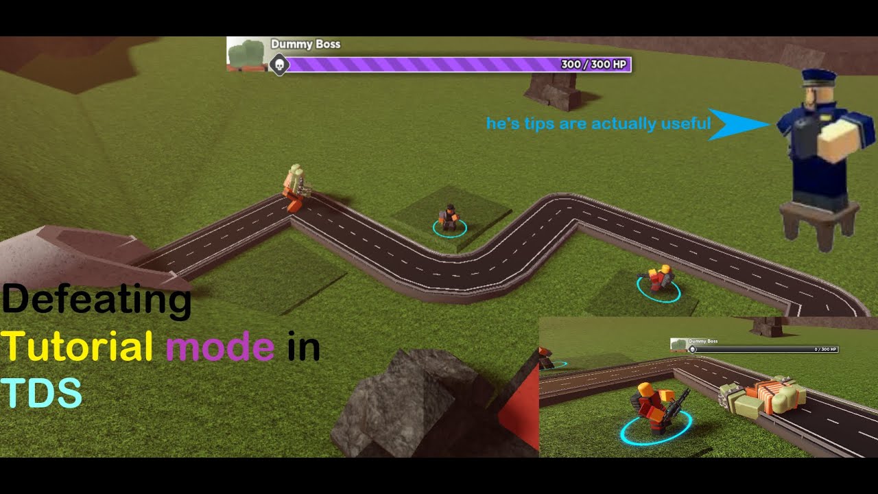 Defeating Tutorial mode | Roblox Tower Defense Simulator - YouTube