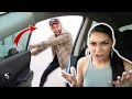 SLAMMING THE DOOR ON MY GIRLFRIEND TO SEE HOW SHE REACTS!! **HILARIOUS**