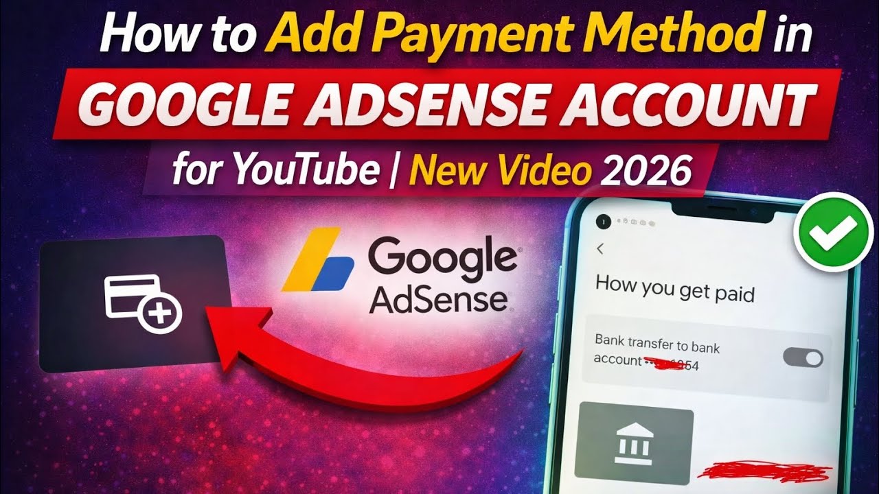 How to Add Payment Method in Google Adsense Account for Youtube | New ...