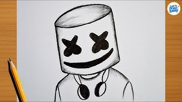 How to Draw Marshmello Step by Step | Easy Drawing Tutorial for Beginners