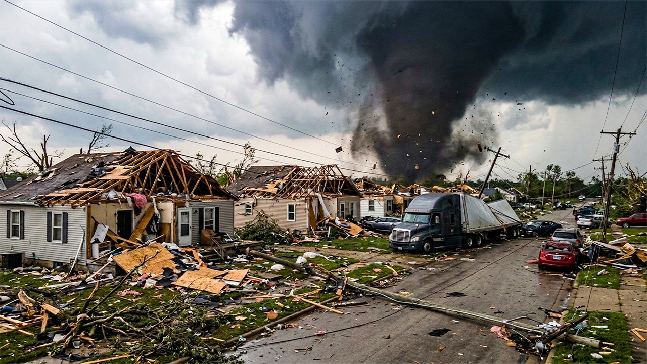 Michigan in Ruins! Brutal Storm Tornado Destroys Homes, Cars in Union City