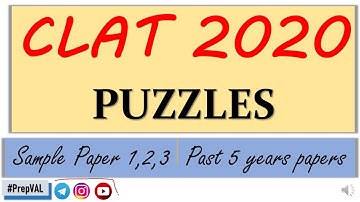 #PrepVal #exams CLAT 2020 MARATHON |Puzzles