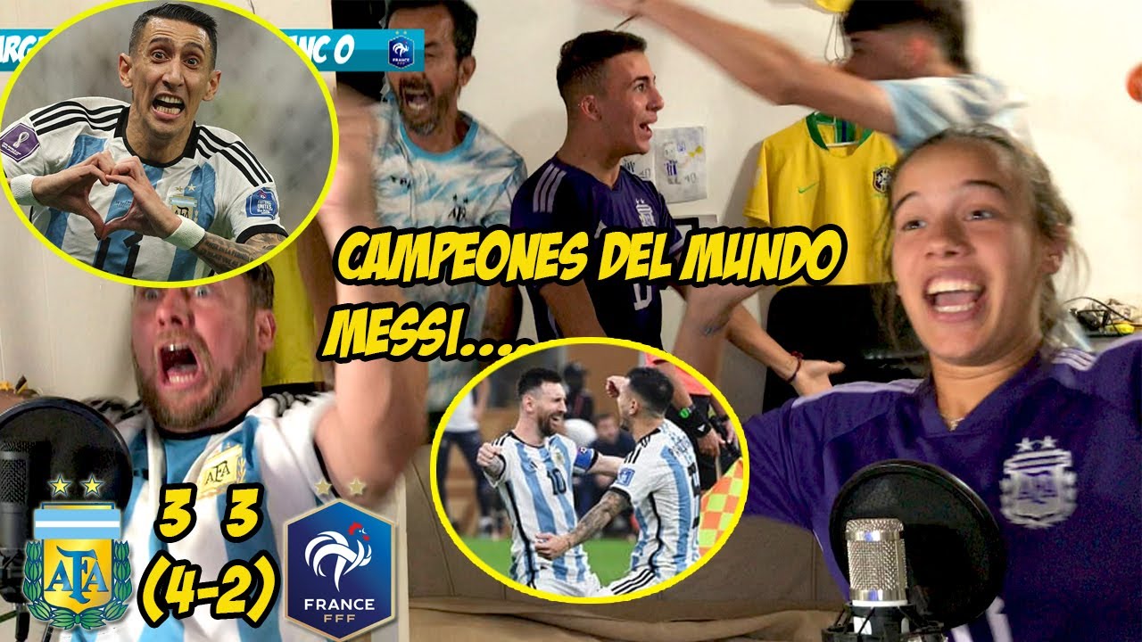 ARGENTINA DE MESSI CAMPEON DEL MUNDO || REACCIONES DE HINCHAS ARGENTINOS || QATAR 2022