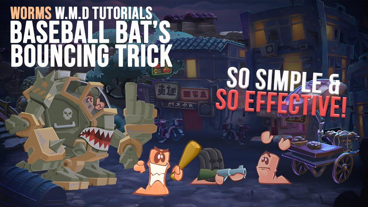Baseball Bat's Bouncing Trick⚾| Tips, Tricks & Tactics🧭| Worms WMD Tutorials🎥