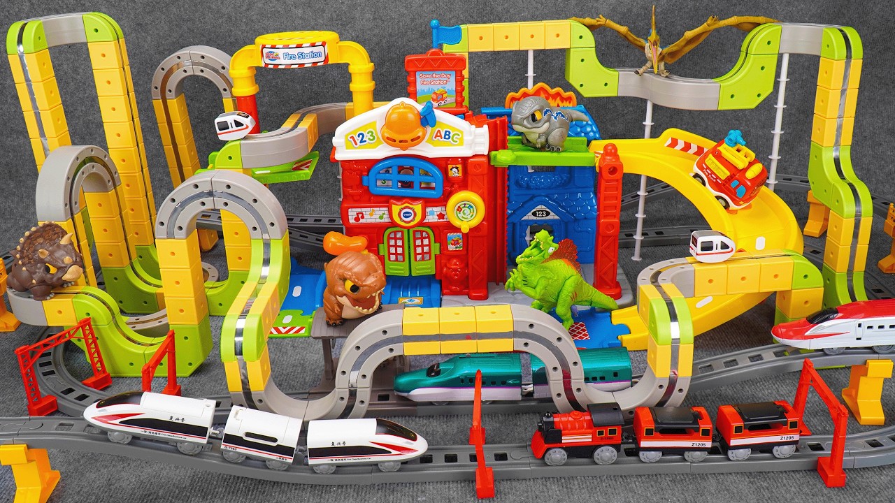 24 minutes of satisfying Milk Dragon Stair Climbing Track and SUV Track toy ASMR | Toy review