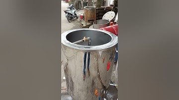 Nồi hơi nấu đậu phụ bằng gas  _ Cơ Khí Anh Đức