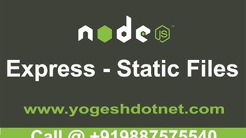 serving static files in express | NodeJS tutorial | Hindi