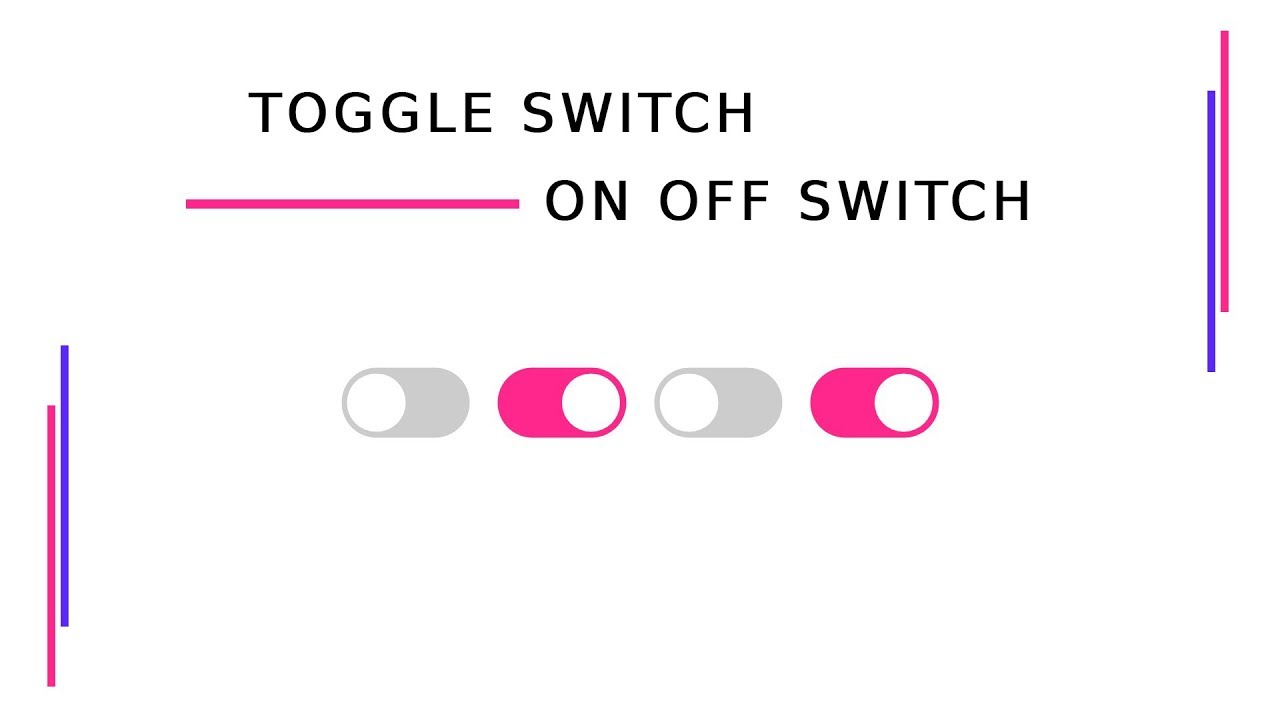 Css Toggle Switch On Off Button Design Using Html And Css 4 Minutes Tutorial Youtube