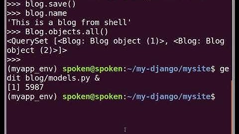 Django Shell and Django Database Query - English