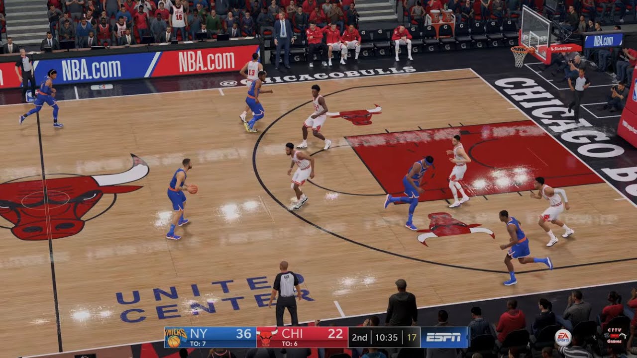 NBA LIVE 22 Rosters Knicks vs Bulls 2nd Qrt PS5 4K