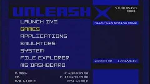 Original Xbox Damn Small Linux Installation