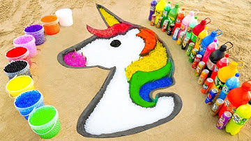 How to make Rainbow Unicorn Horse with Orbeez, Fanta, Sprite, Coca Cola vs Mentos & Popular Sodas