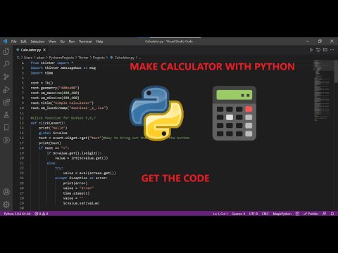 Make a working calculator with python 😮🔥🤫||Get the code in GitHub||Python Tkinter tutorial