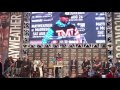 Floyd mayweather shows off 100 million check to mcgregor at press conference