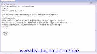 HTML5 and CSS3 Tutorial Adding Audio Training Lesson 12.4 Net Worth