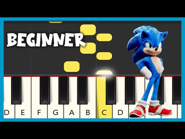 Sonic The Hedgehog - Green Hill Zone (SLOW EASY PIANO TUTORIAL) 