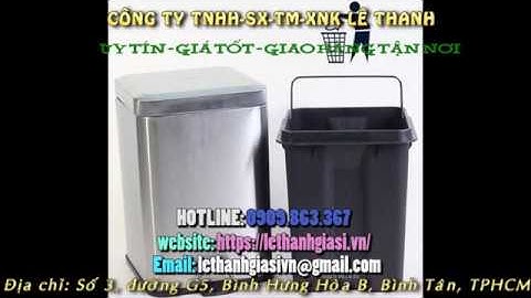 BÁN THÙNG RÁC INOX ĐẠP CHÂN VUÔNG GIÁ SỈ, RẺ TPHCM - LH: 0909.863.367