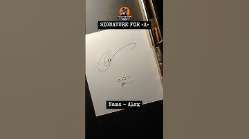 Alex | How to Create a STYLISH Signature Idea for letter A | sbtellme #signature #shorts