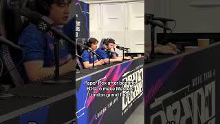 Paper Rex speaking to the media after making Masters London grand finals