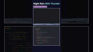 Night Rain & Thunder Animation ⚡ Pure CSS + JavaScript Weather Effect #Shorts