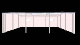 3 Sided Shed 3D View - ShedTech Software Showcase screenshot 3