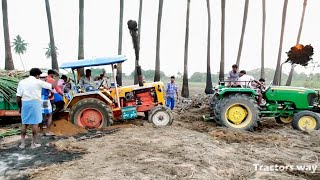 John Deere Tractor Recovered the Hindustan HWD 50 Tractor with a heavy burden