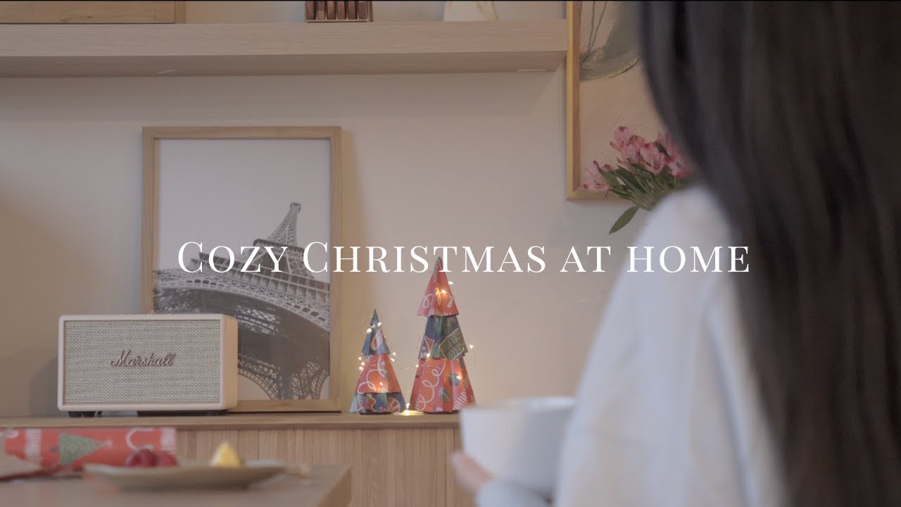 A Cozy Christmas Day at Home 🎄 | Handmade Christmas Tree, Baking Cheesecake