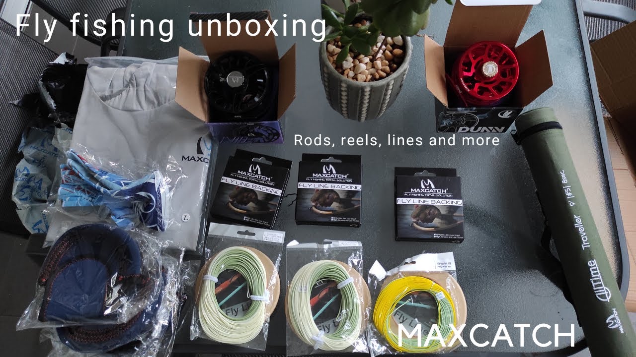 Fly fishing haul from Maxcatch unboxing rods and reels and gifts