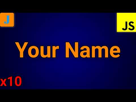 Print Name 10 Times In JavaScript