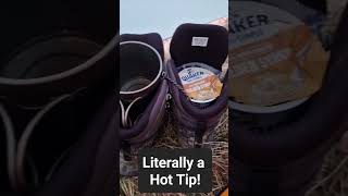 Hot tip for cold camping #wildcamping #hiking #boots
