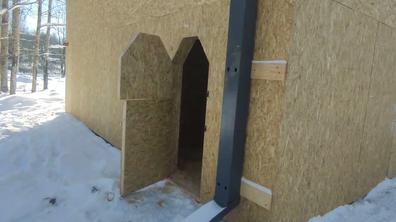 Здание фермы для овец и коз с теплым контуром и вторым этажом