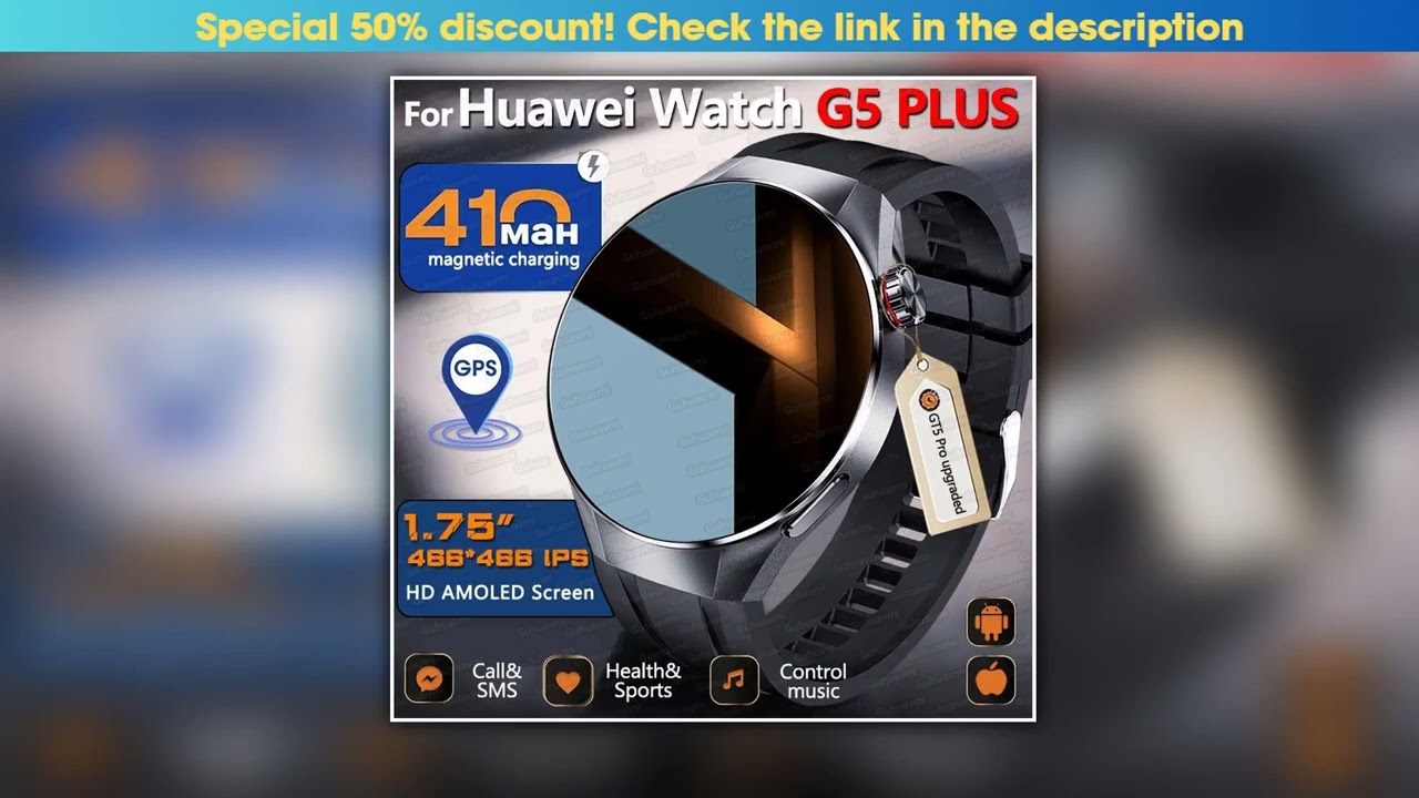 2025 New Originl Watch G5 PlUS Smart Watch 175 HD AMOLED Screen GPS track Heart Rate Bluetooth