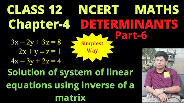 Solution of system of linear equations using inverse of a matrix| CBSE 12 Maths |  NCERT Ex 4.6