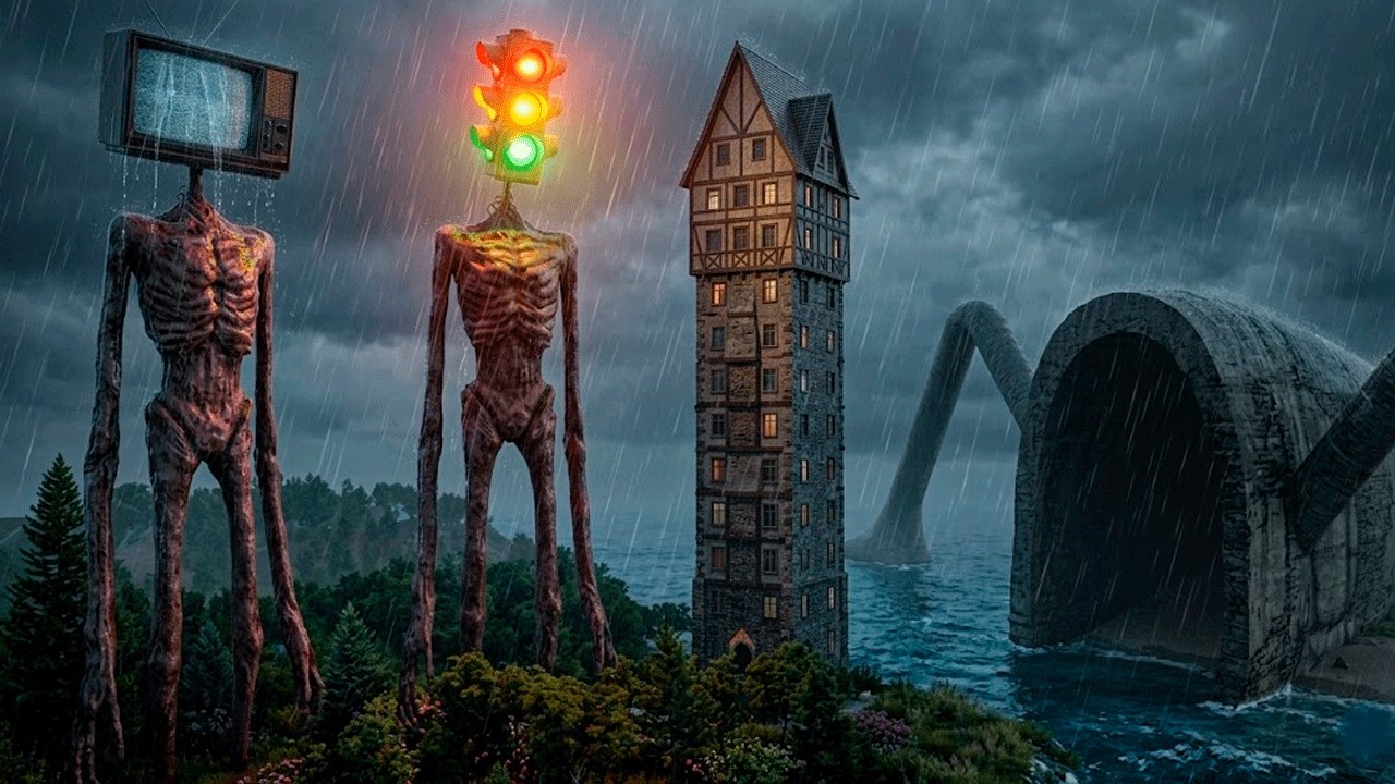 SURVIVING FROM SEA EATER TRAFFIC LIGHT HEAD TV HEAD AND MY VILLAGE