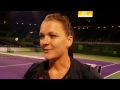 Agnieszka Radwanska discuses her Saturday night win over Irina-Camelia Begu