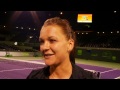 Agnieszka Radwanska discuses her Saturday night win over Irina-Camelia Begu