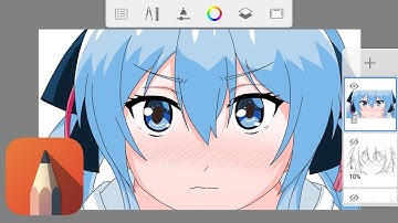 Speed Drawing Anime using Autodesk Sketchbook Android