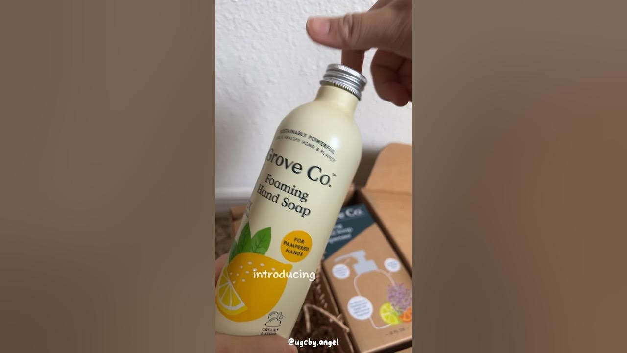 Grove Co Foaming Hand Soap Dispenser PLASTIC FREE and REFILLable youtubeshorts barsoap YouTube