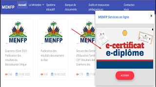 Pran diplom ou ak relve de note ou tout legalize grátis sou sit Ministè a