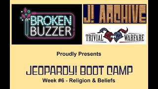 Jeopardy Bootcamp Week #6 – Religion & Beliefs - July 16, 2020 screenshot 1