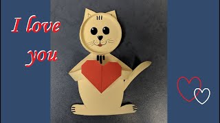 Valentine's Day craft | Поделка на день святого Валентина | Валентинка из бумаги