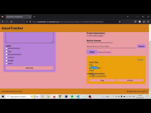 IssueTracker Coding Ninjas | Backend Skill Test